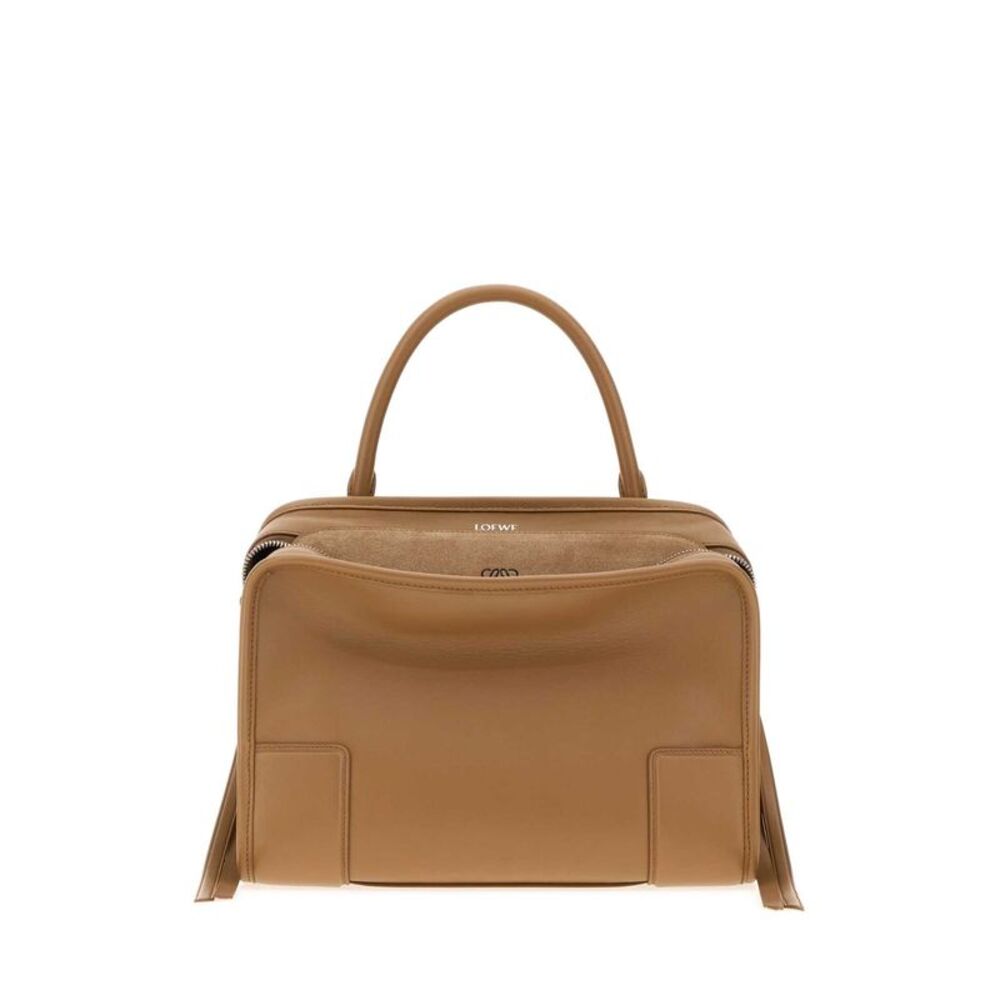 Loewe Women Camel Leather Medium Amazona 180 Handbag